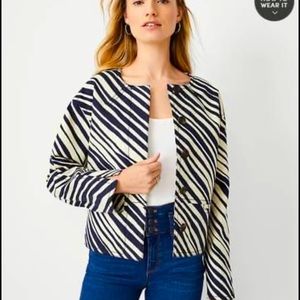 ***NEW-NEVER WORN*** Zebra Stripe Cocoon Jacket